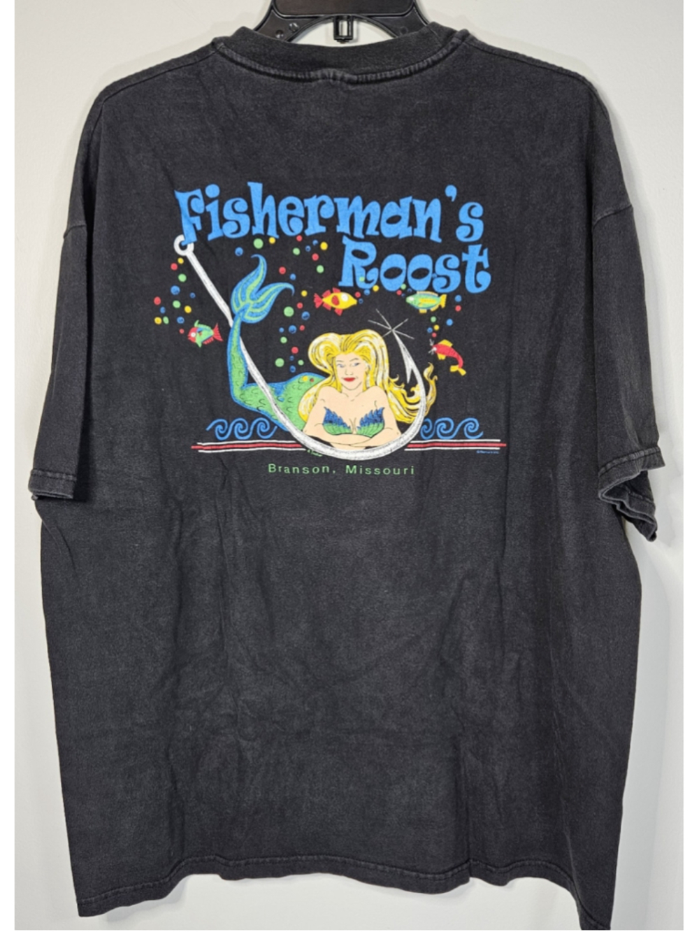Vintage 90s Fisherman's Roost Branson Missouri Mermaid T Shirt Quickie XL